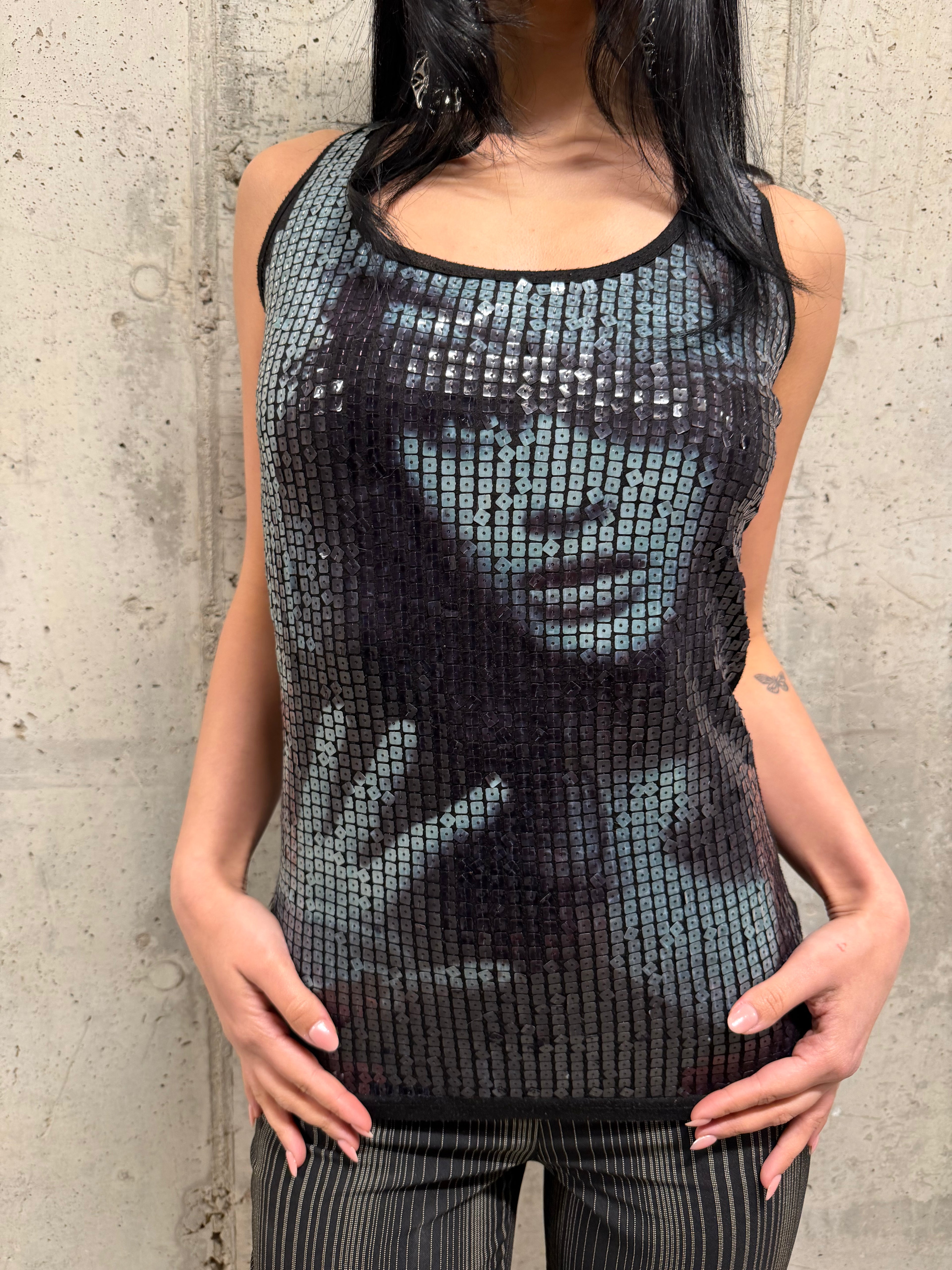 Musculosa lentejuelas chic