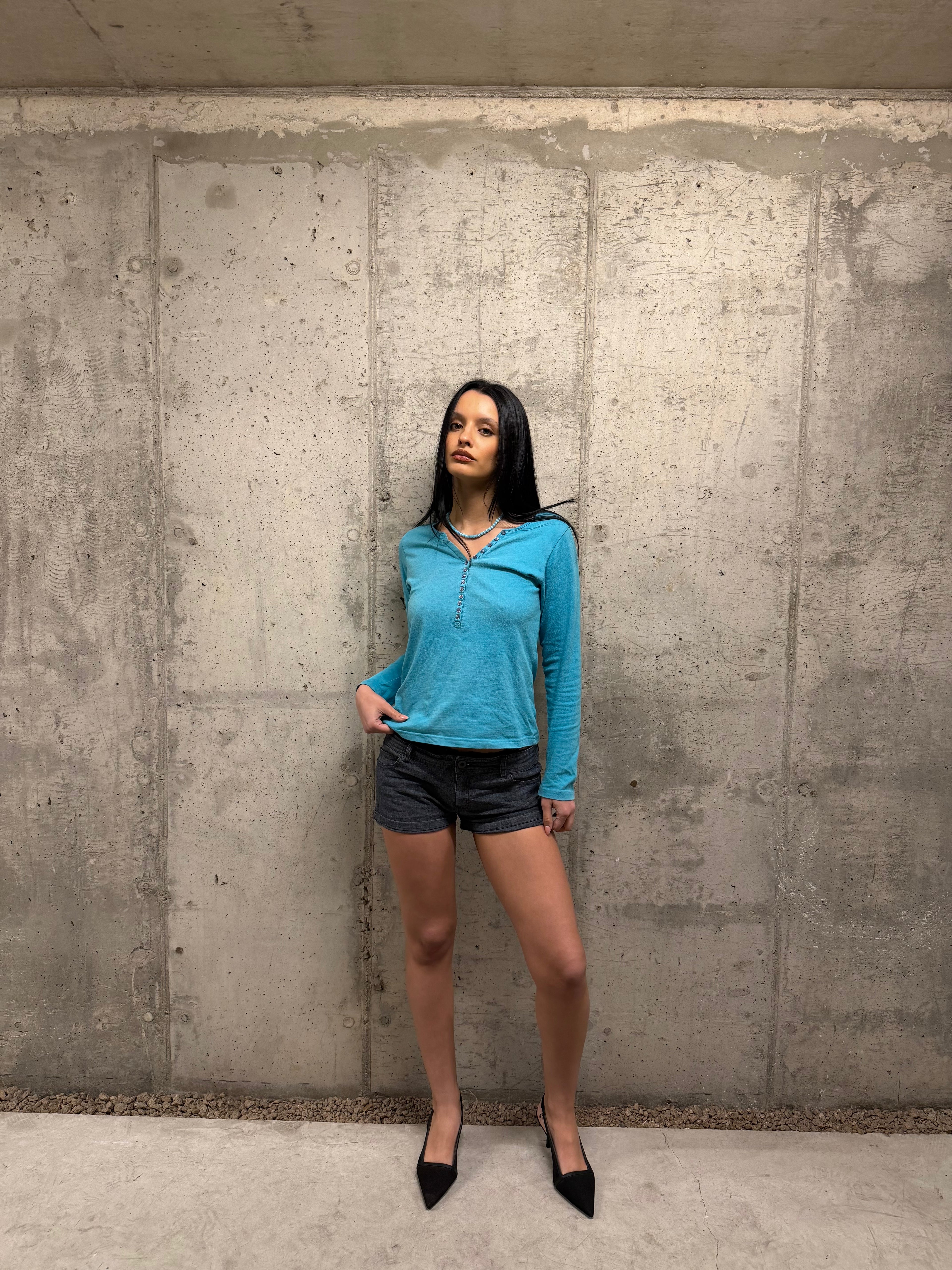 Remera trendy turquesa