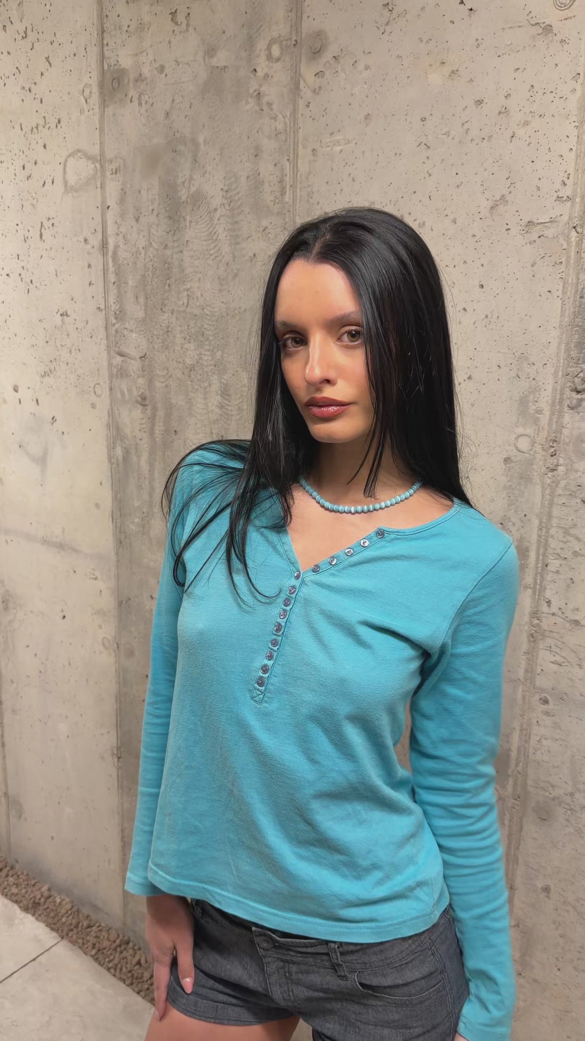 Remera trendy turquesa
