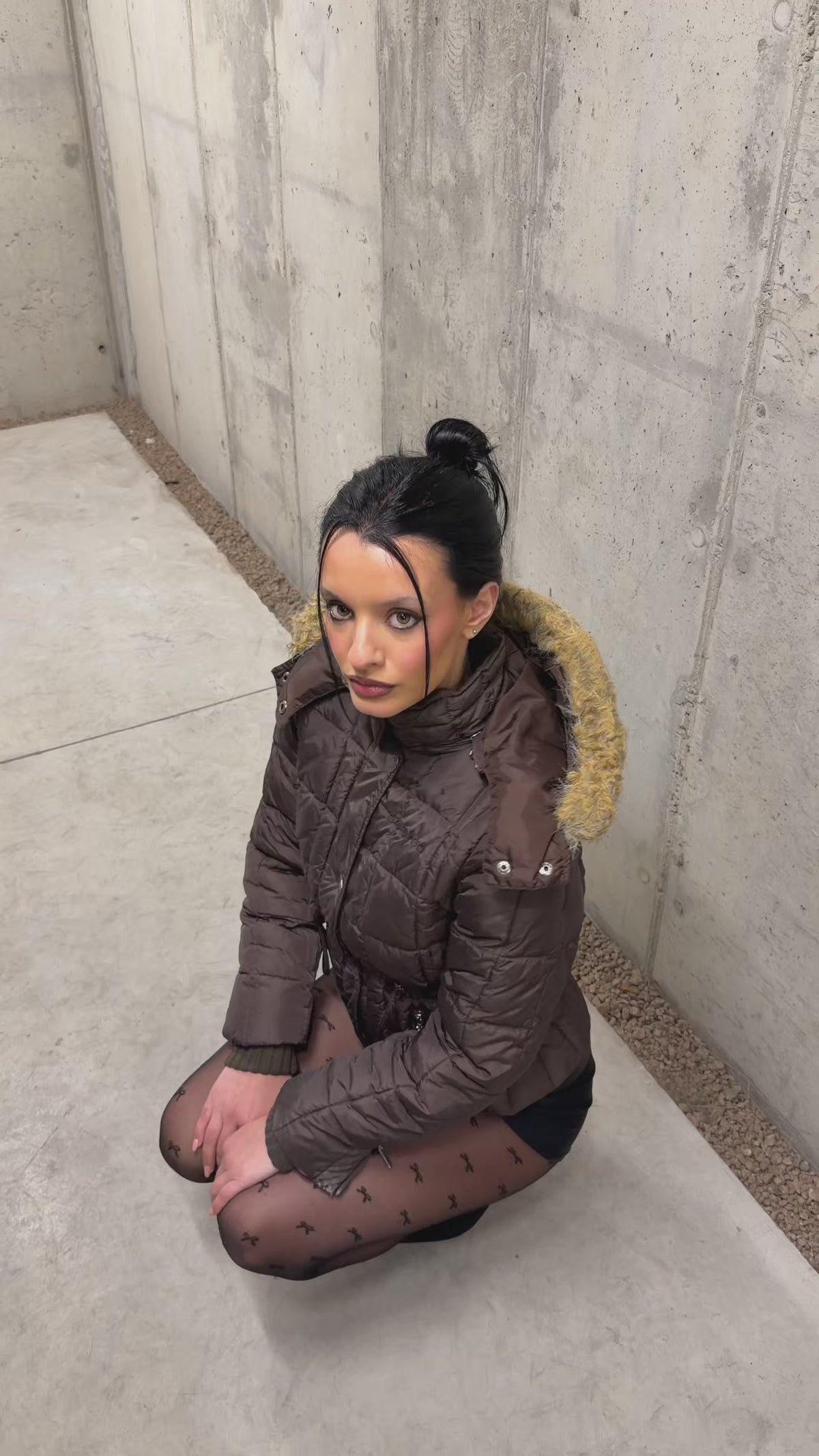 Campera marrón puffer